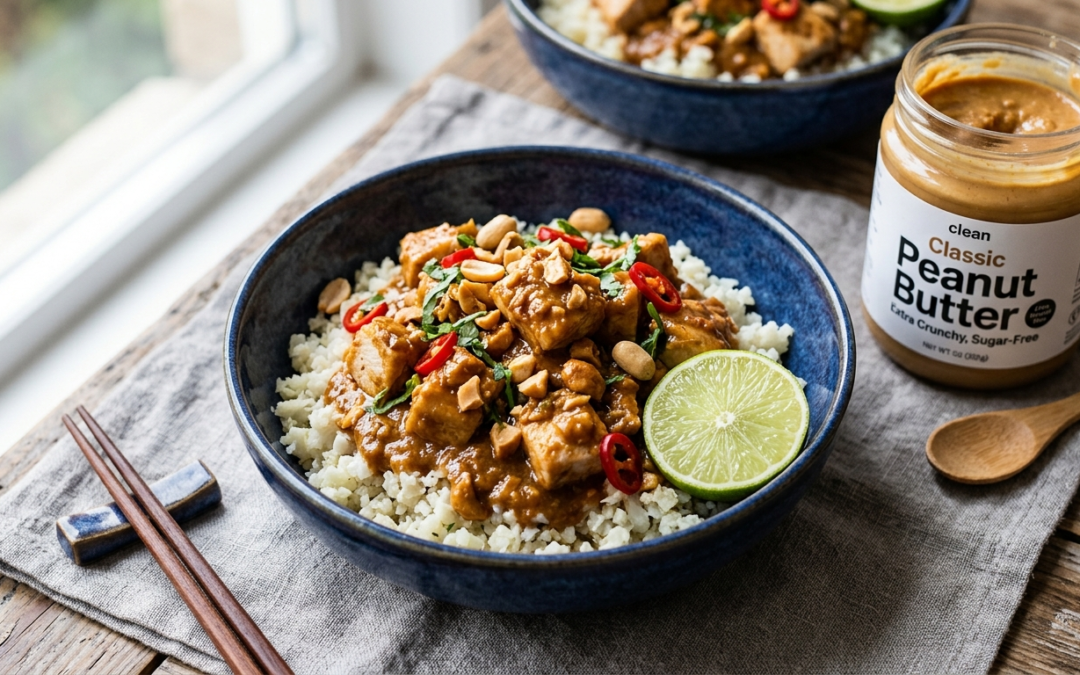 Spicy Peanut Satay Chicken Bowls