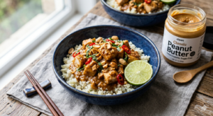 Spicy Peanut Satay Chicken Bowls